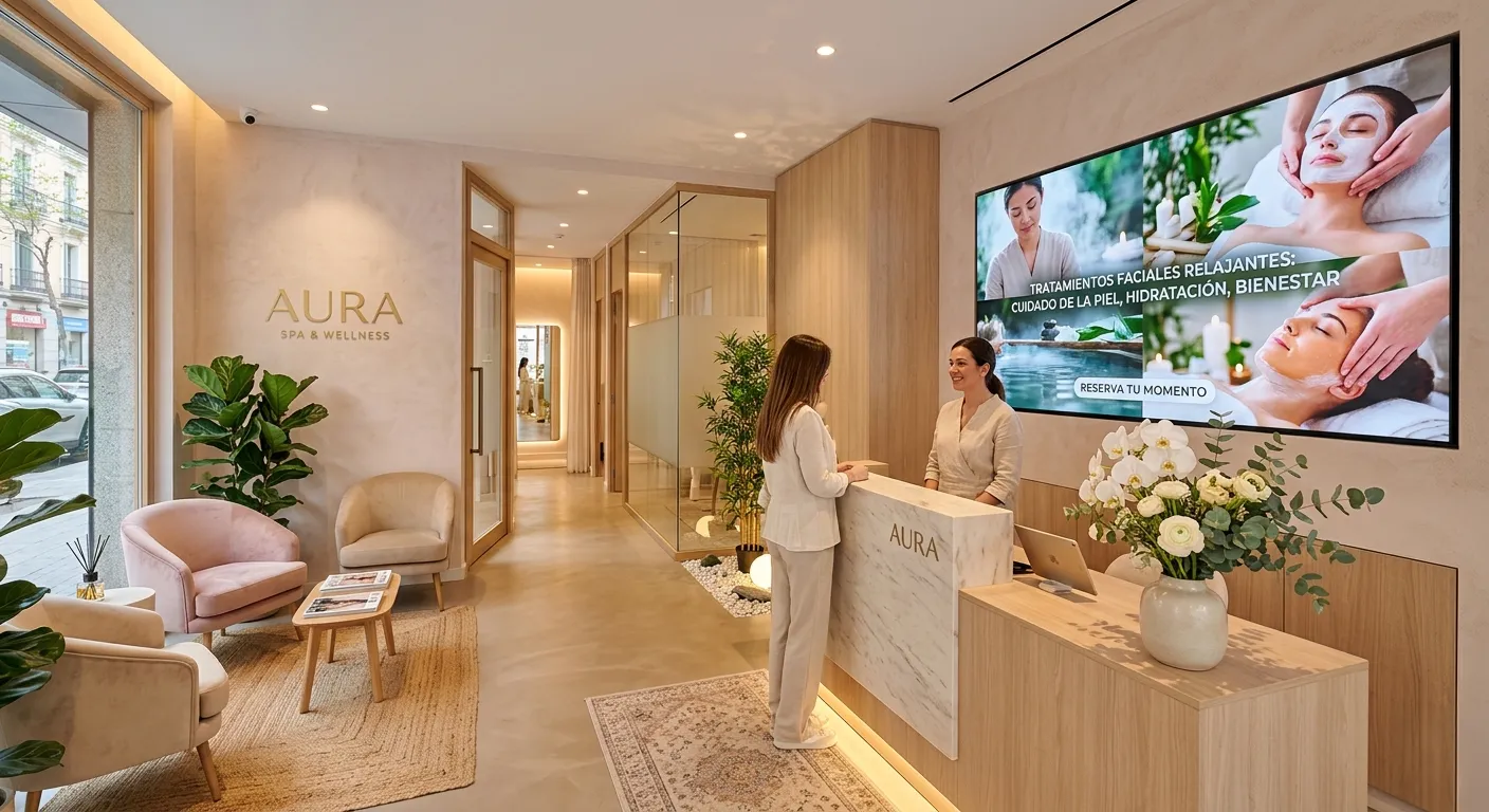 Cartelería Digital para Centros de Estética en Ayala/Aiara