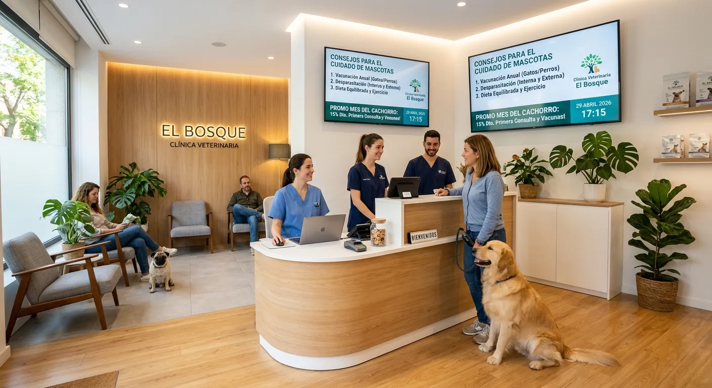 Cartelería Digital para Clínicas Veterinarias en Ceuta