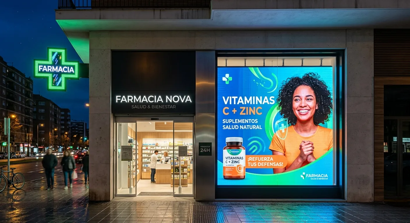 Cartelería Digital para Farmacias en Iruńa Oka/Iruńa de Oca