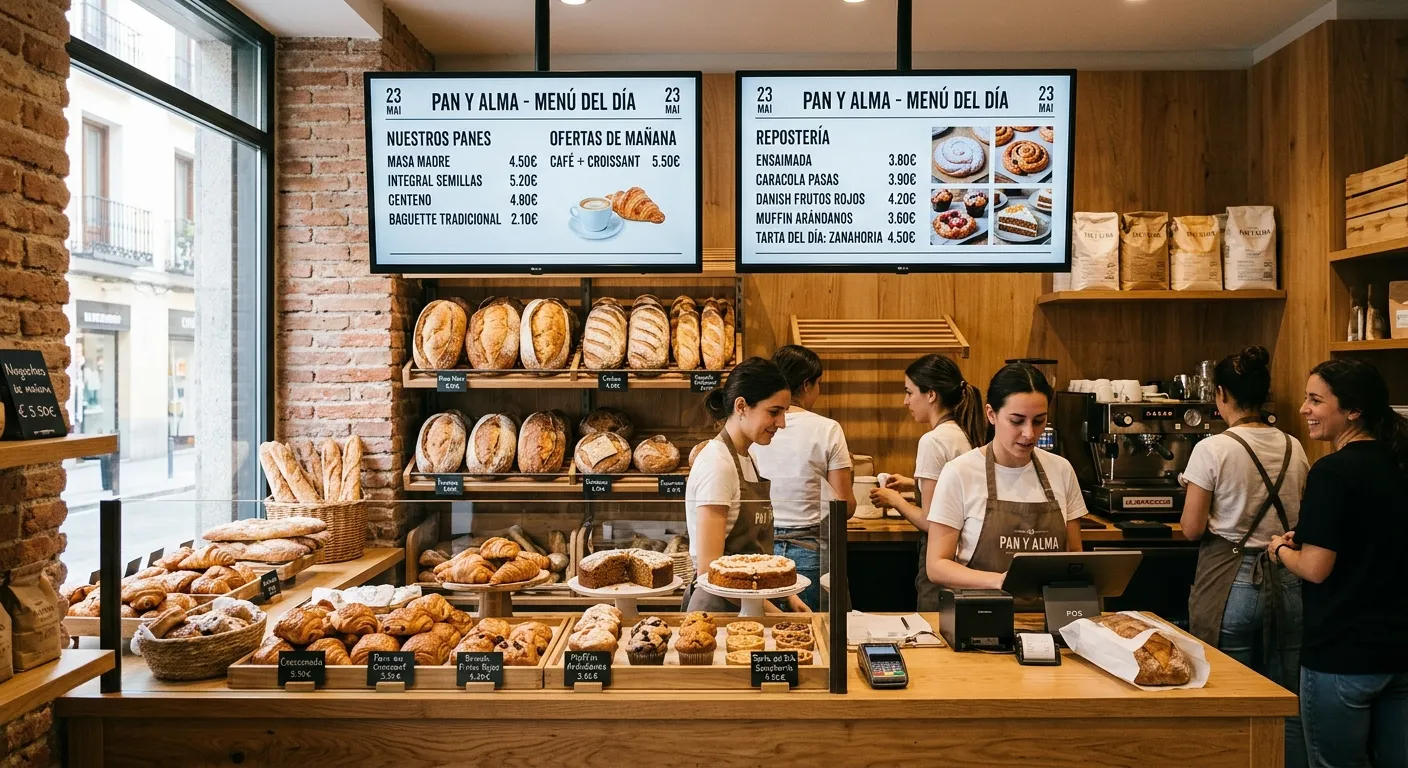 Cartelería Digital para Panaderías en Ayala/Aiara