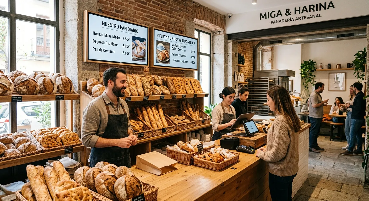 Cartelería Digital para Panaderías en Erriberabeitia