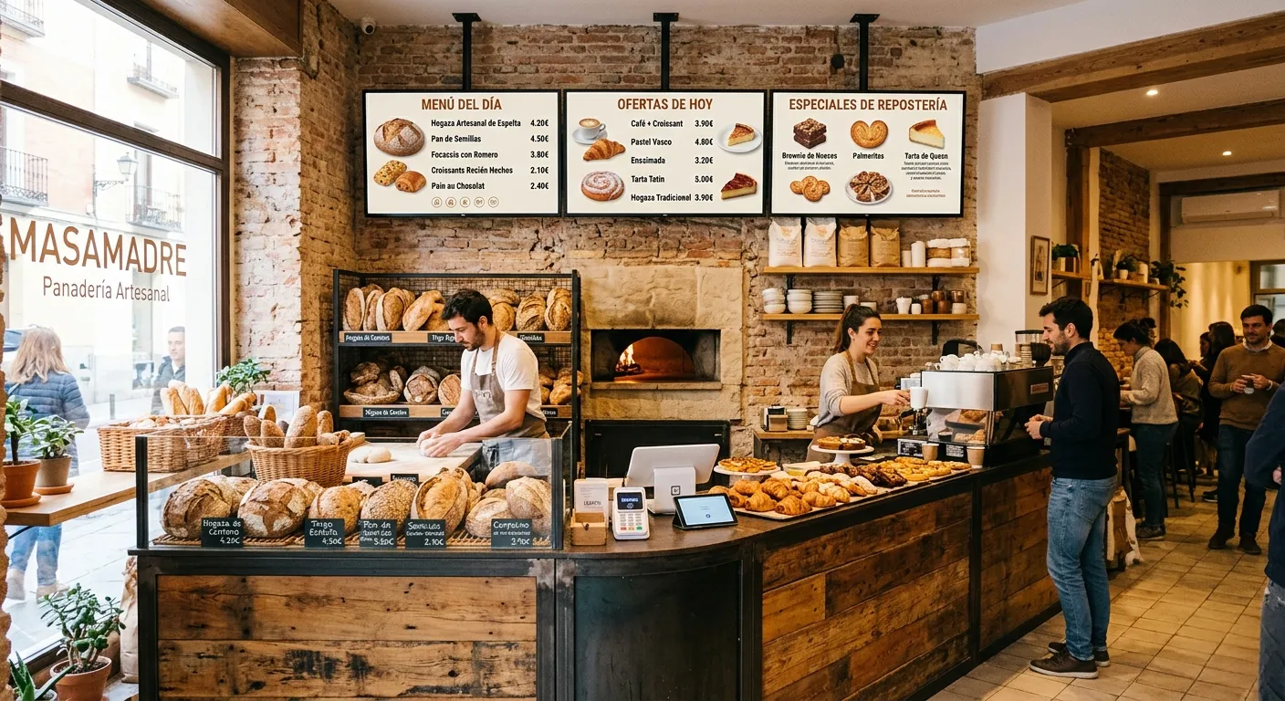 Cartelería Digital para Panaderías en Elburgo/Burgelu
