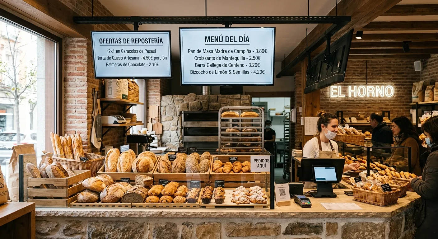 Cartelería Digital para Panaderías en Melilla
